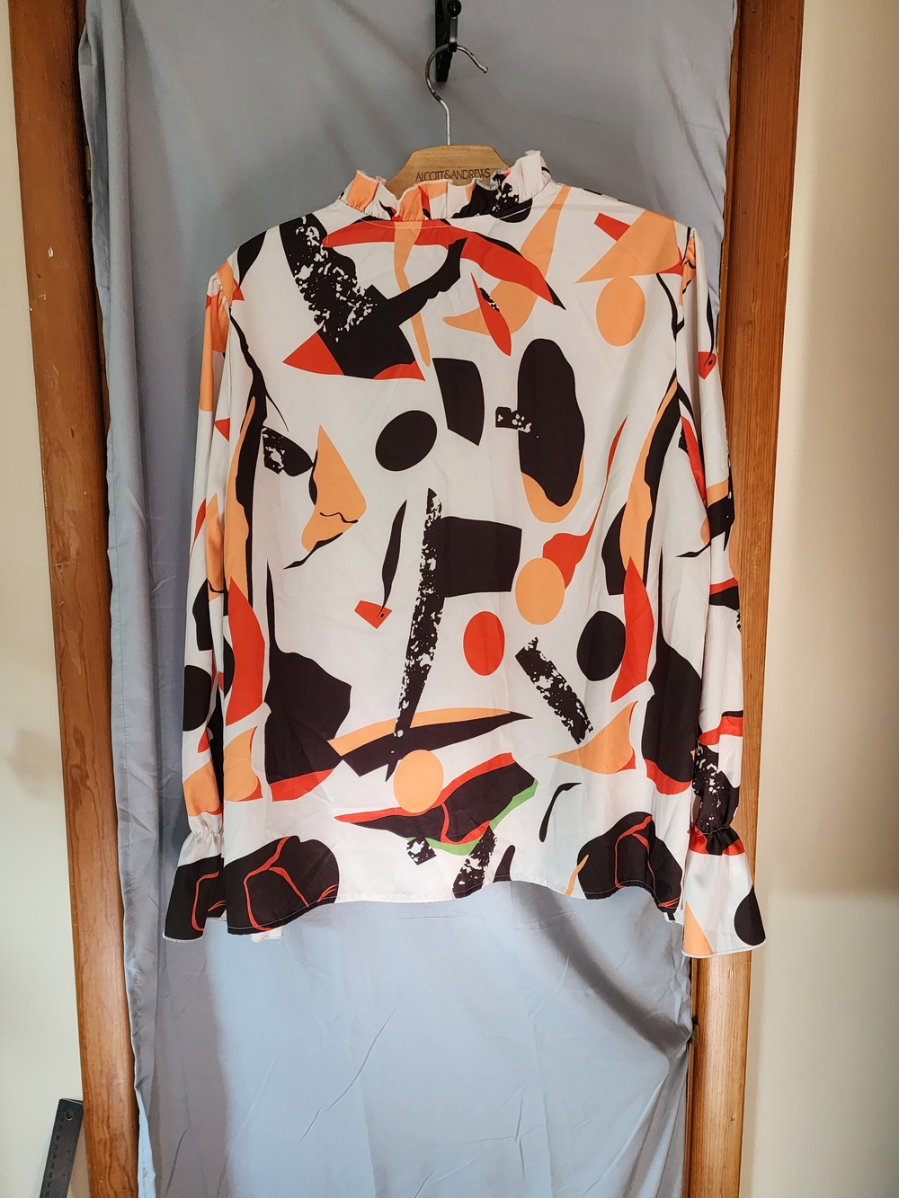 Source Unknown Multi-Color Abstract Print Blouse - Picture 6 of 6